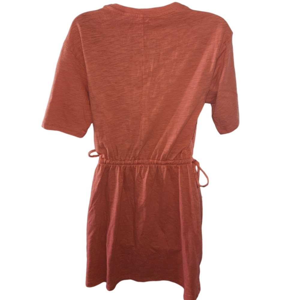 NWT Old Navy Elastic Waist Side Tie Split Hem Short Sleeve Dress - Picture 2 of 3